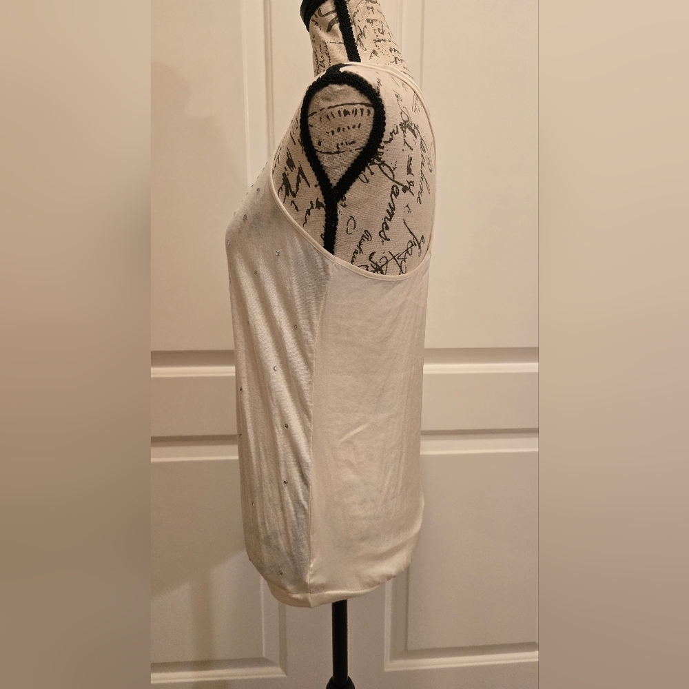 Express Rhinestone Tank Off White Size XS - Picture 9 of 12